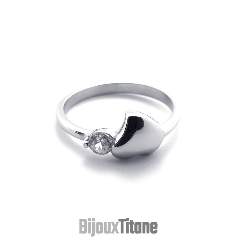 Bague En Titane Et Diamant Pour Femme