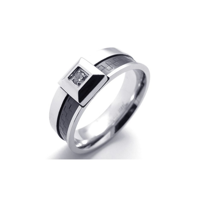 Bague En Titane Et Diamant Bague En Titane Et Diamant