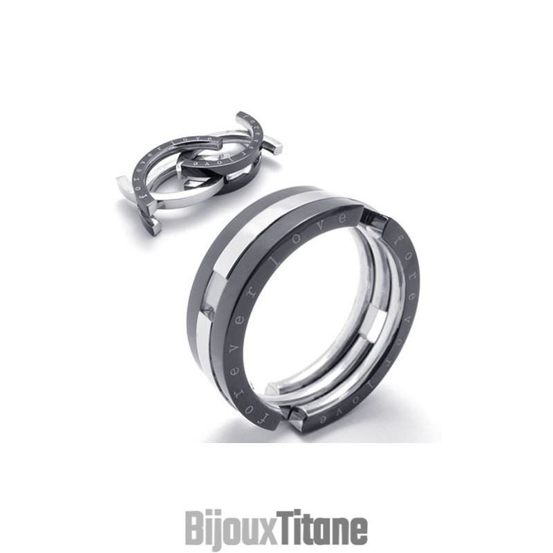 Bague Puzzle En Titane Noir Bague Puzzle En Titane Noir
