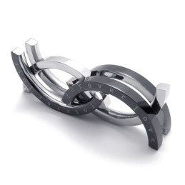 Bague Puzzle En Titane Noir