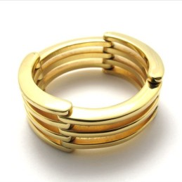 Bague Puzzle En Titane Doré