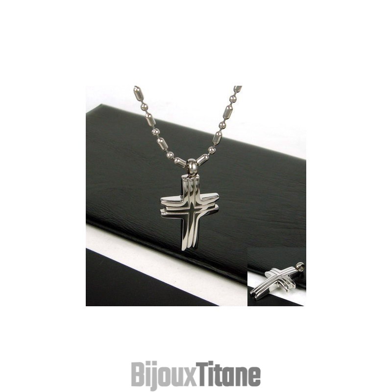 Pendentif Croix En Titane Pur Exclusif Pour Homme