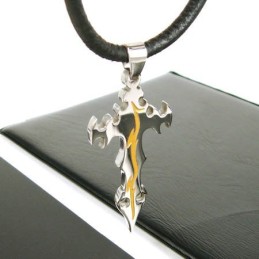 Pendentif Croix En Titane Pur Pour Homme Noble, Chaîne Gratuite