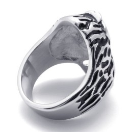 Bague En Titane Avec Tête De Mort