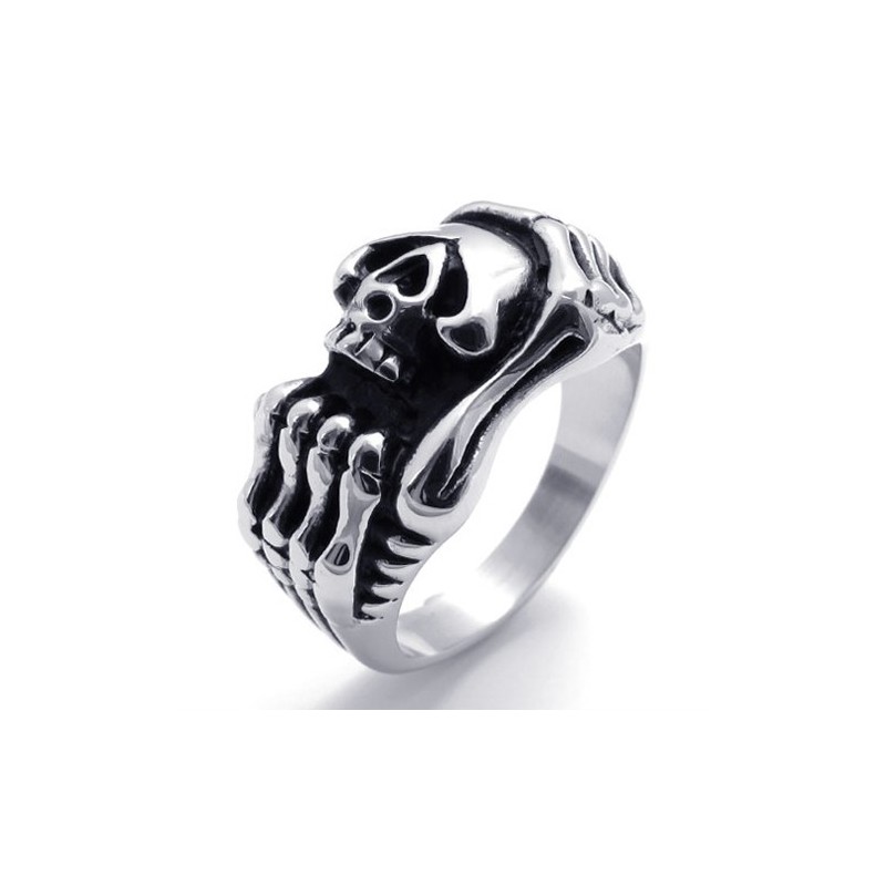 Bague En Titane Avec Tête De Mort Bague En Titane Avec Tête De Mort