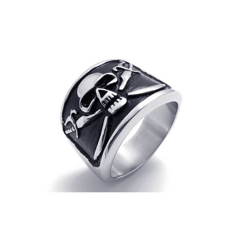 Bague En Titane Avec Tête De Mort Bague En Titane Avec Tête De Mort