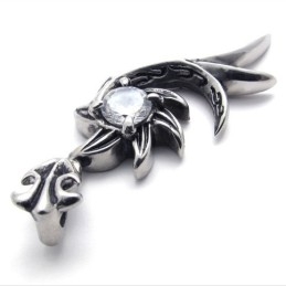 Pendentif En Titane Et Diamant Sirène