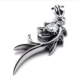 Pendentif En Titane Et Diamant Sirène