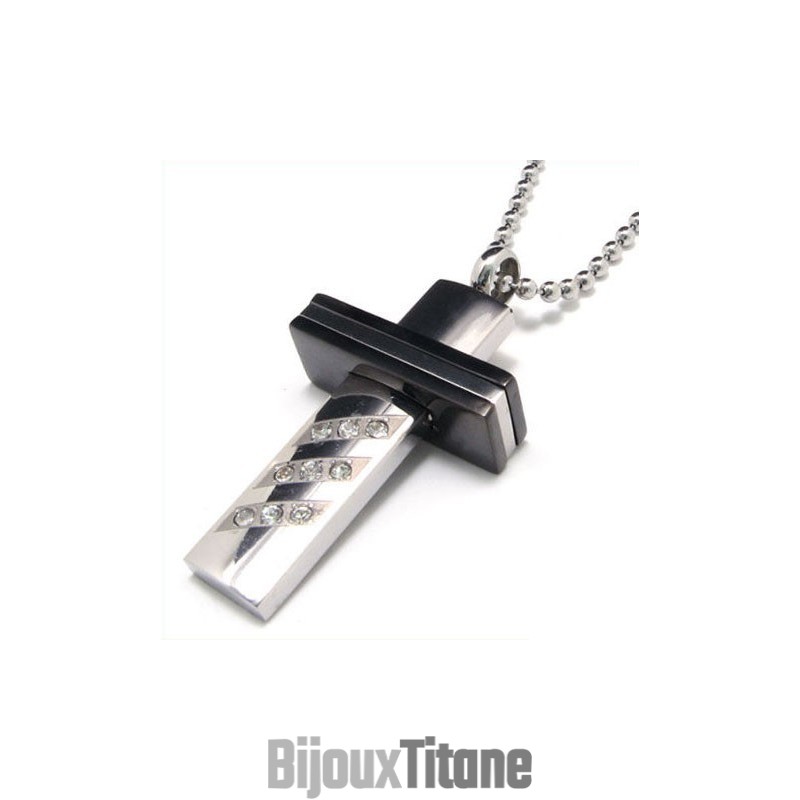 Pendentif Homme En Titane Pur Avec Pierre Précieuse En Forme De Croix De Haute Qualité Pendentif Homme En Titane Pur Avec Pierre Précieuse En Forme De Croix De Haute Qualité