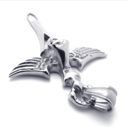 Pendentif En Titane Avec Tête De Mort En Croix