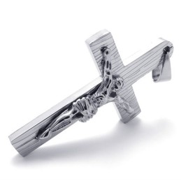 Pendentif Croix Jésus En Titane