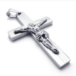 Pendentif Croix Jésus En Titane