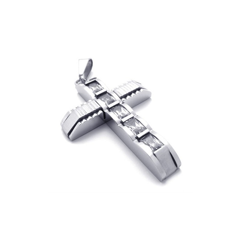 Pendentif Croix Diamant Titane