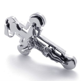Pendentif Croix Jésus En Titane