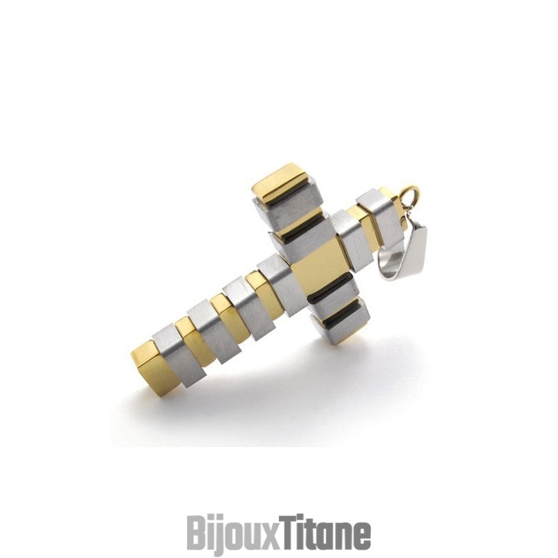 Pendentif Croix En Titane Doré Pendentif Croix En Titane Doré