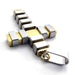 Pendentif Croix En Titane Doré