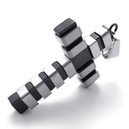 Pendentif Croix En Titane Noir