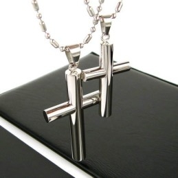 Pendentif Croix En Titane Pur Pour Homme - Chaîne Sans Chaîne - 1 Pièce