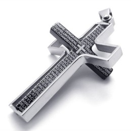 Pendentif Croix En Titane Noir