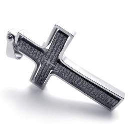 Pendentif Croix En Titane Noir