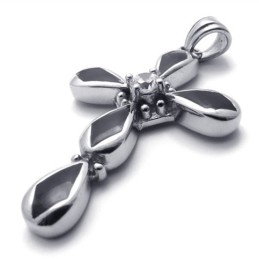 Pendentif Croix En Titane Et Diamant
