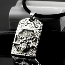Collier Pendentif En Titane Pur Avec Tête De Mort Pour Homme Cool Et Unique