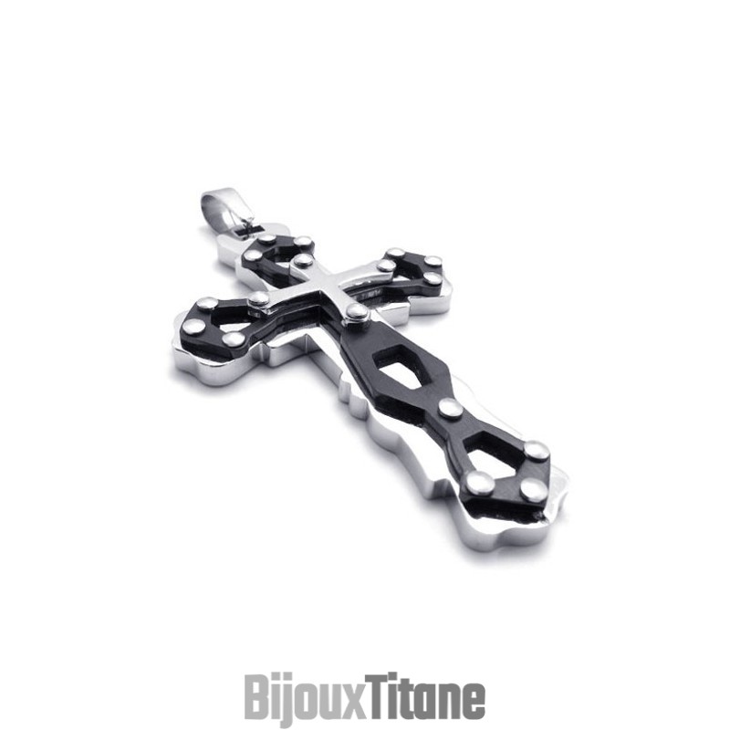 Pendentif Croix En Titane Bleu Pendentif Croix En Titane Bleu