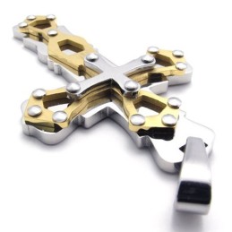 Pendentif Croix En Titane Noir