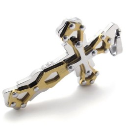 Pendentif Croix En Titane Noir