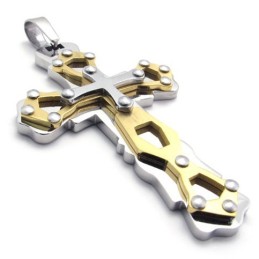 Pendentif Croix En Titane Noir