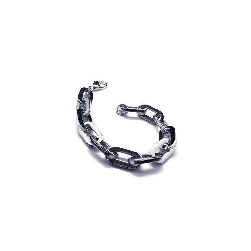Bracelet À Maillons En Argent Et Titane Pur Pour Homme Et Garçon Bracelet À Maillons En Argent Et Titane Pur Pour Homme Et Garçon