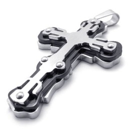 Pendentif Croix En Titane Noir