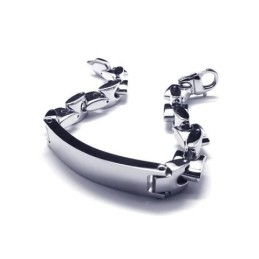 Bracelet Chaîne À Breloques En Titane Pur Pour Homme Et Garçon