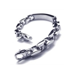 Bracelet Chaîne À Breloques En Titane Pur Pour Homme Et Garçon