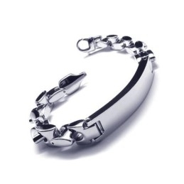 Bracelet Chaîne À Breloques En Titane Pur Pour Homme Et Garçon