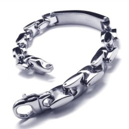 Bracelet Chaîne À Breloques En Titane Pur Pour Homme Et Garçon