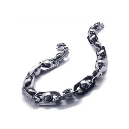 Bracelet Chaîne En Titane Pur Argenté Pour Homme Et Garçon