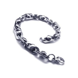 Bracelet Chaîne En Titane Pur Argenté Pour Homme Et Garçon