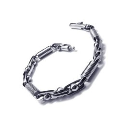 Bracelet À Breloques En Argent Et Titane Pur 316L Pour Homme Et Garçon