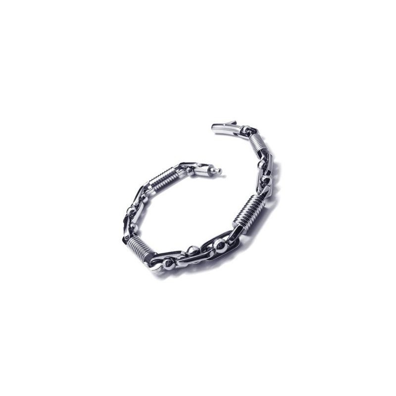 Bracelet À Breloques En Argent Et Titane Pur 316L Pour Homme Et Garçon