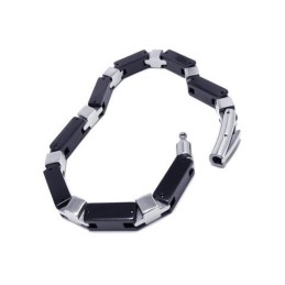 Bracelet À Breloques En Argent Et Titane Pur Pour Homme Et Garçon