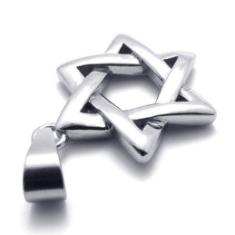 Pendentif Porte-Bonheur En Titane Avec Hexagramme