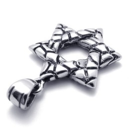 Pendentif Porte-Bonheur En Titane Avec Hexagramme