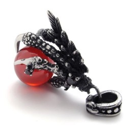 Pendentif En Titane Avec Pierre Précieuse En Forme De Griffe