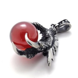 Pendentif En Titane Avec Pierre Précieuse En Forme De Griffe