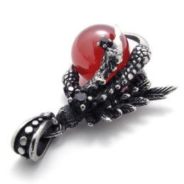 Pendentif En Titane Avec Pierre Précieuse En Forme De Griffe