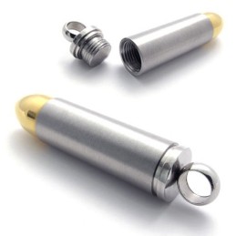 Pendentif Bullet En Titane Avec Accents Dorés