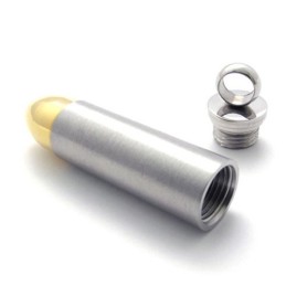 Pendentif Bullet En Titane Avec Accents Dorés