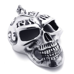 Pendentif En Titane Avec Masque De Crâne