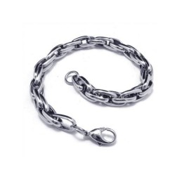 Bracelet Chaîne En Titane Pur Pour Homme Et Garçon Avec Breloque En Argent